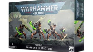 ウォーハンマー　ネクロン　スコーペク・デストロイヤー3体　塗装済み。ケース付き。 ウォーハンマー ネクロン スコーペク・デストロイヤー3体 塗装
