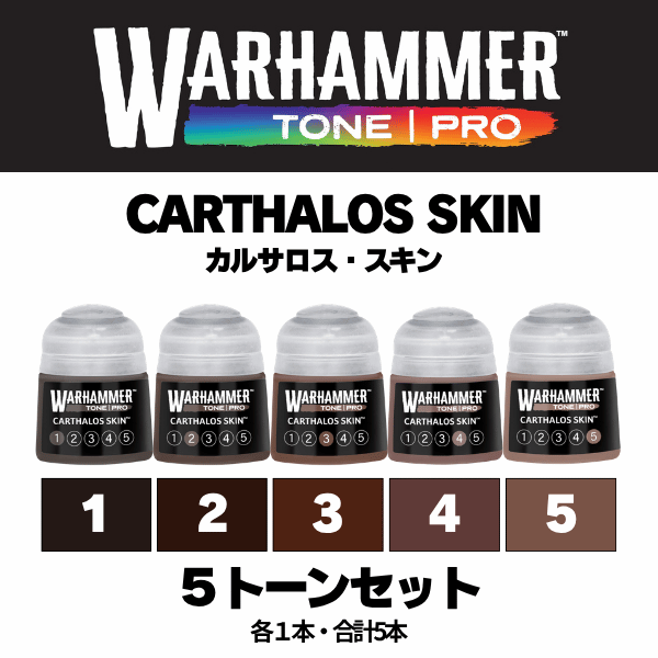 【ウォーハンマーカラー：TONE｜PRO】CARTHALOS SKIN 5種セット